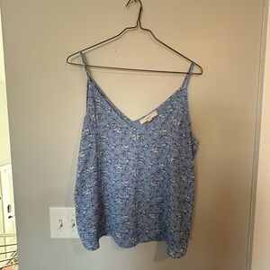 LOFT Blue Floral Camisole Top